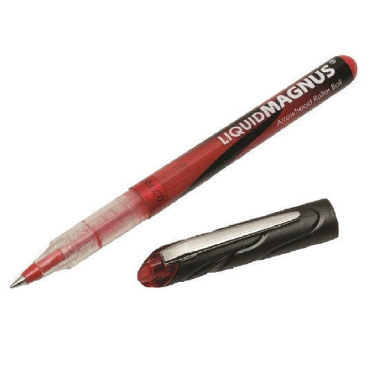 LIQUID MAGNUS FINE POINT ROLLERBALL PEN, RED INK PK