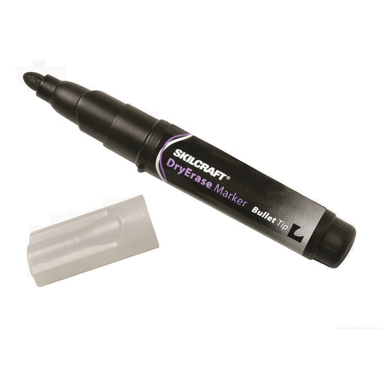 DRY ERASE BULLET TIP MARKER, TUBE TYPE BLACK PK