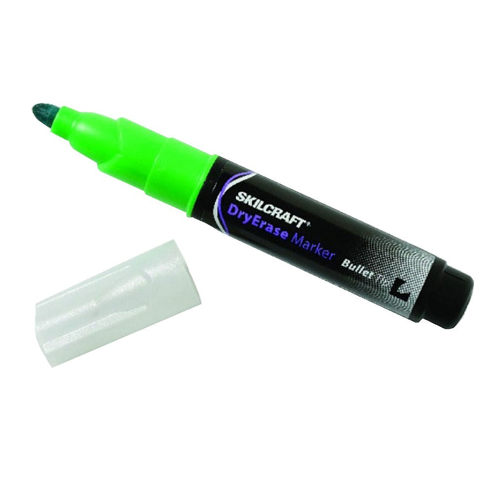 DRY ERASE BULLET TIPMARKER, TUBE TYPE, GREEN - (36) 12/PACKS