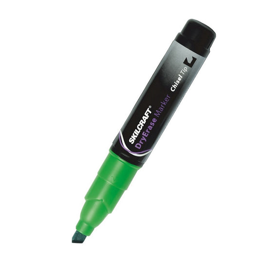 DRY ERASE CHISEL TIP MARKER, GREEN INK PK