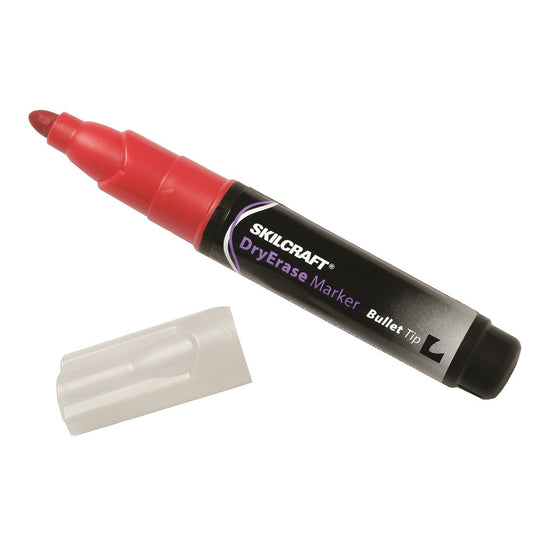 DRY ERASE CHISEL TIP MARKER, RED INK PK