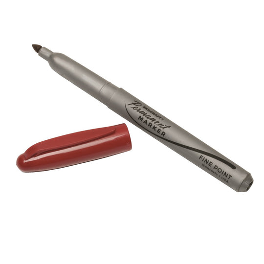 PERMANENT MARKER, FINE BULLET TIP, RED INK PK