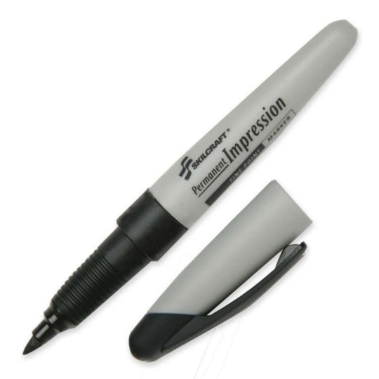 7520015194372 PERMANENT IMPRESSION MARKER, FINE POINT, BLACK DZ