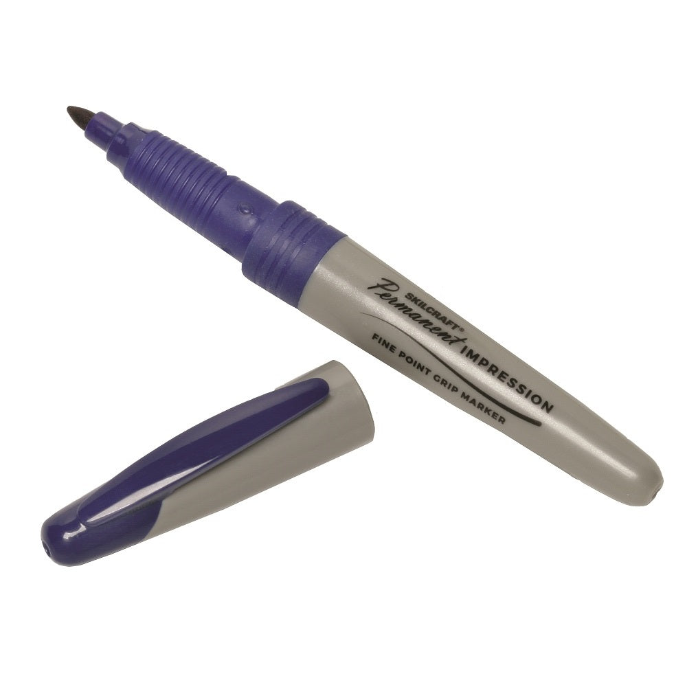 PERMANENT IMPRESSION MARKER, FINE TIP, BLUE