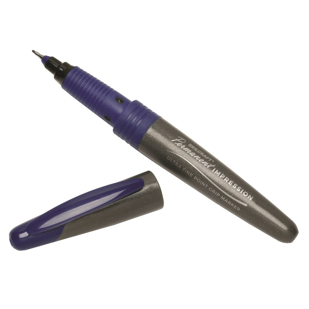 PERMANENT IMPRESSION MARKER, ULTRA FINE TIP - BLUE