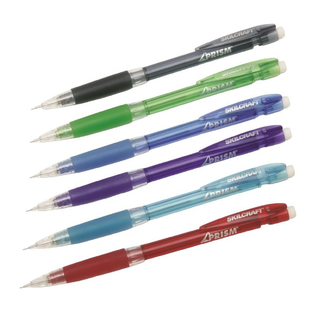 MECHANICAL PENCIL, ASSORTED JEWEL TONE BARRELS PK