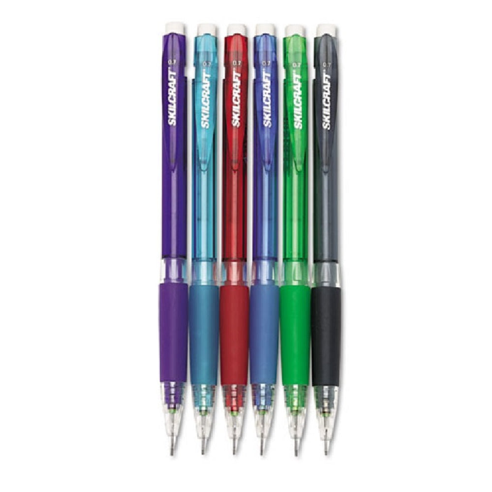 PRISM MECHANICAL PENCIL, BLACK LEAD, ASSORTED BARREL COLORS PK