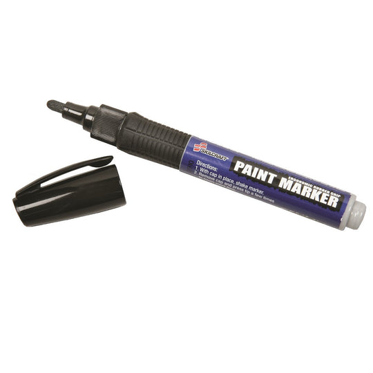 PAINT MARKER, MEDIUM POINT, RUBBER GRIP, BLACK