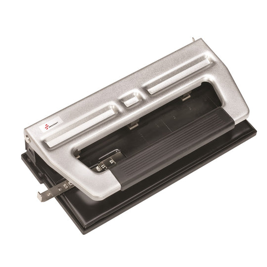 HEAVY-DUTY THREE HOLE PUNCH, BLACK  CS