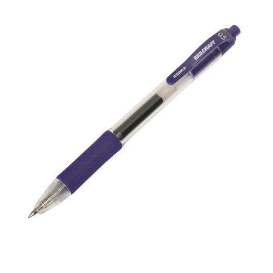 RETRACTABLE GEL PEN, FINE POINT, BLUE INK DZ