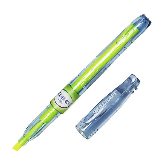 ECO-BOTTLE RECYCLED HIGHLIGHTER, CHISEL TIP, YELLOW INK DZ