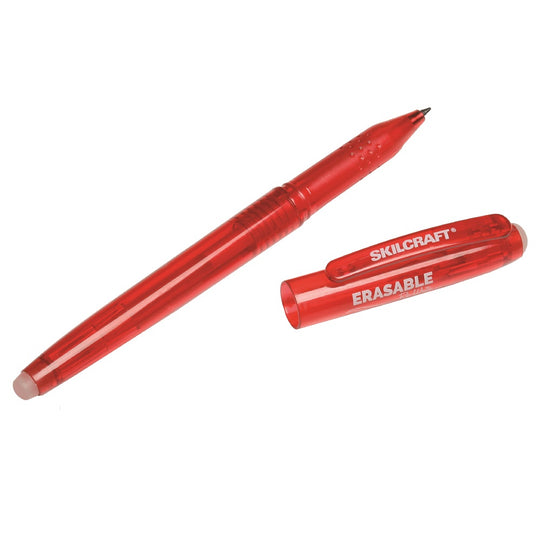 ERASABLE RE-WRITE GEL PEN, 0.7MM, RED/INK, RED BARREL