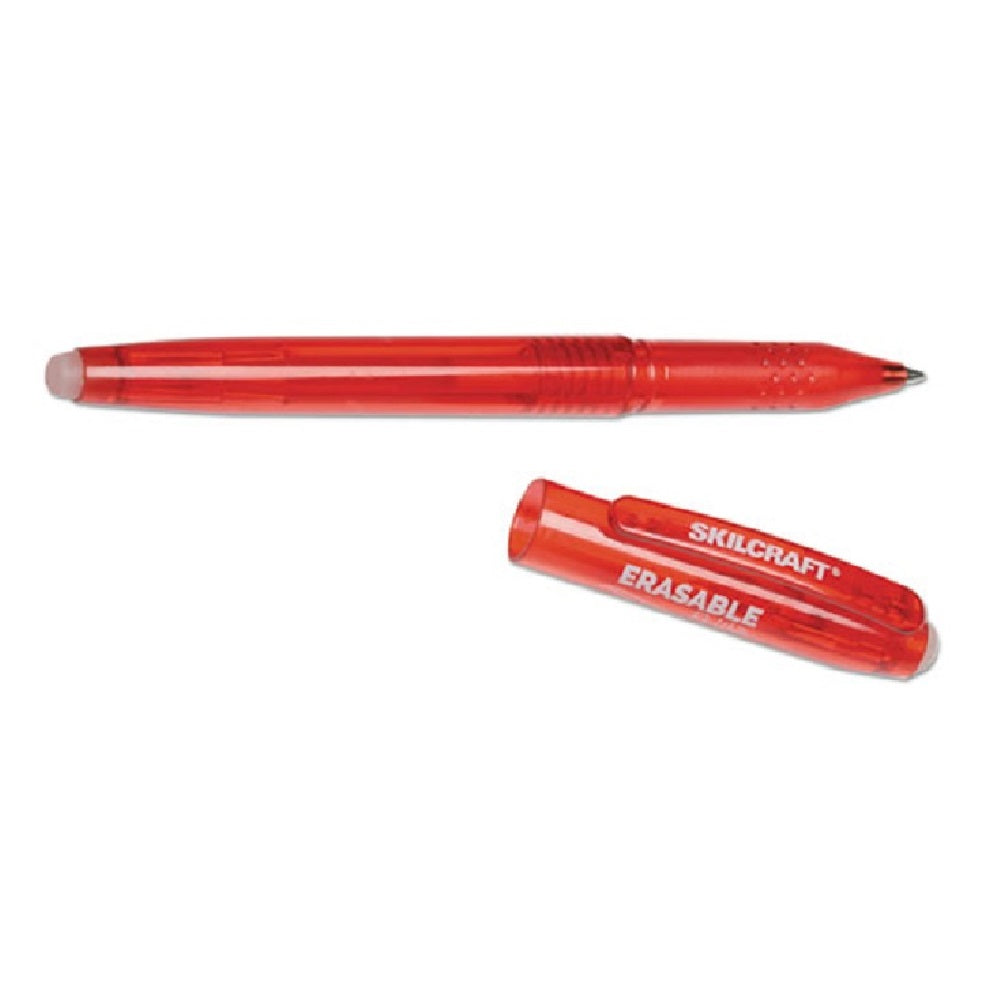 ERASABLE RE-WRITE GEL PEN, 0.7MM, RED/INK, RED BARREL