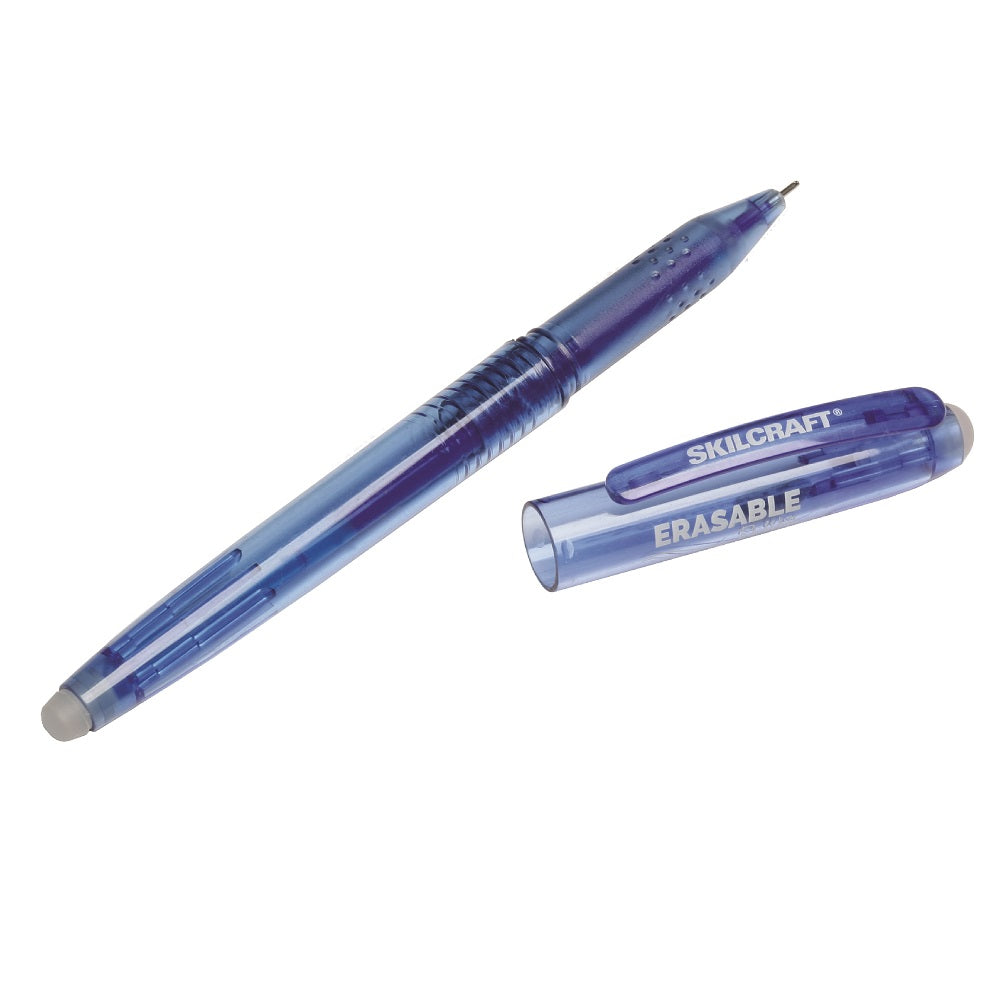 ERASABLE RE-WRITE GEL PEN, 0.7mm, BLUE/INK, BLUE BARREL  1/DOZEN