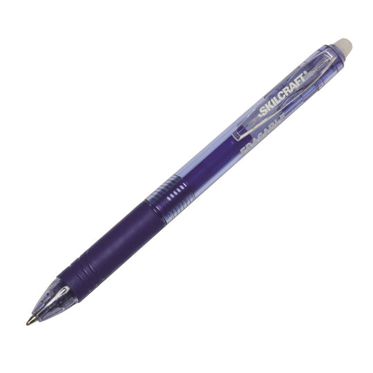 ERASABLE RE-WRITE RETRACTABLE GEL PEN, MEDIUM, BLUE INK