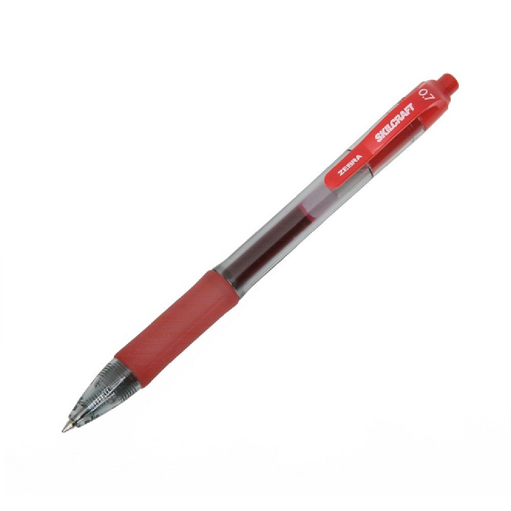 GEL PEN, RETRACTABLE, FINE POINT, RED INK