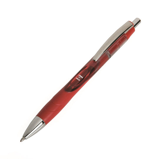 VISTA GEL RETRACTABLE PEN, TRANSLUCENT BARREL - RED INK