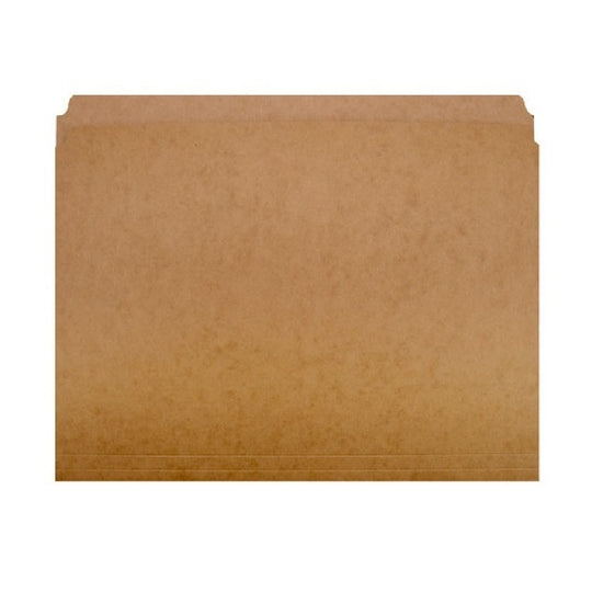 PAPERBOARD FILE FOLDER, STRAIGHT CUT, LETTER, BROWN - 100 FOLDERS