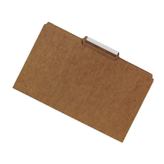 KRAFT PAPERBOARD FILE FOLDER, LEGAL, 1/5 CUT TAB BX