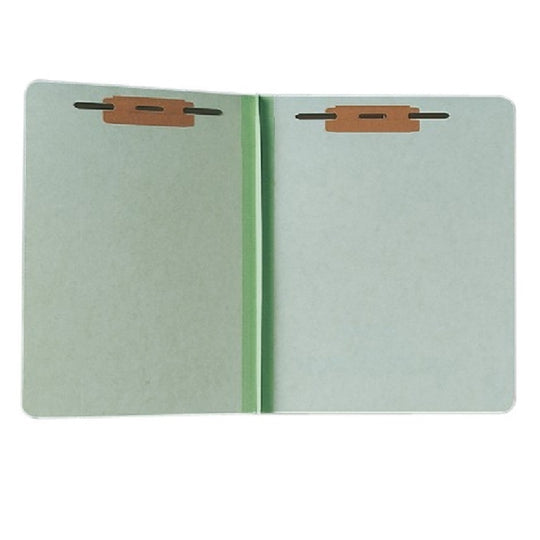 PRESSBOARD FOLDER, FILE, LETTER, 1/5 CUT TAB - LIGHT GREEN