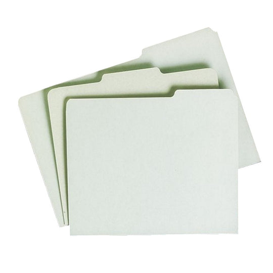 FILE GUIDES W/ BLANK TABS, 1/3 CUT, LETTER, LIGHT GREEN