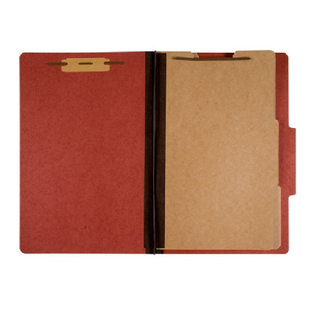 HEAVY DUTY CLASSIFICATION FOLDER, 1" CAP. PRONGS, EARTH RED