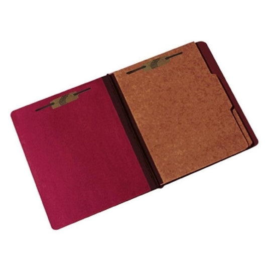 HEAVY DUTY CLASSIFICATION FOLDER, 1" CAP. PRONGS, EARTH RED