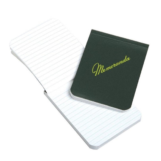 MEMORANDUM BOOK, TOP BOUND, DARK GREEN PK