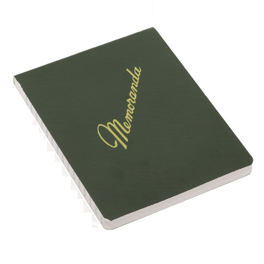 MEMORANDUM BOOK, TOP BOUND, DARK GREEN PK