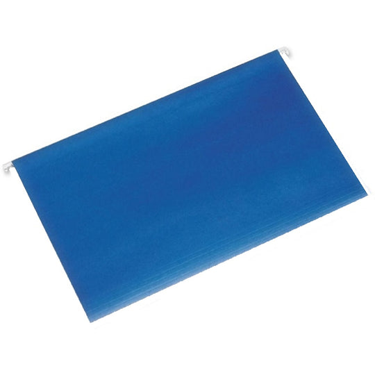 HANGING FILE FOLDER - LEGAL, 1/5 CUT TABS, RECYCLED, BLUE