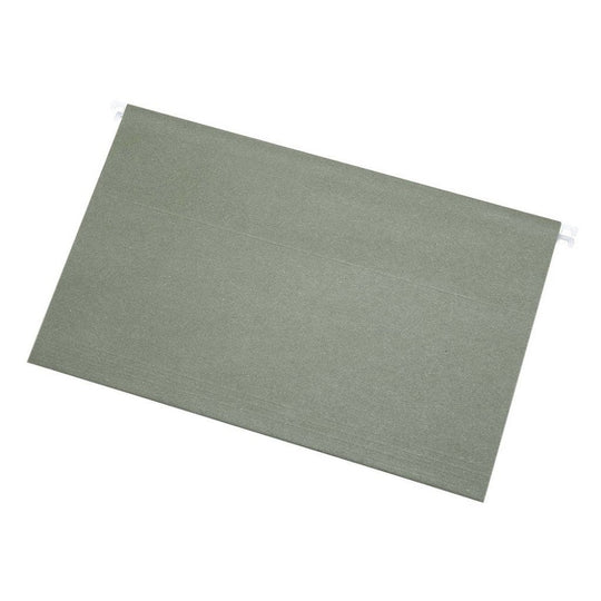 HANGING FOLDER, FILE, WITHOUT TABS, LEGAL, RECYCLED, GREEN