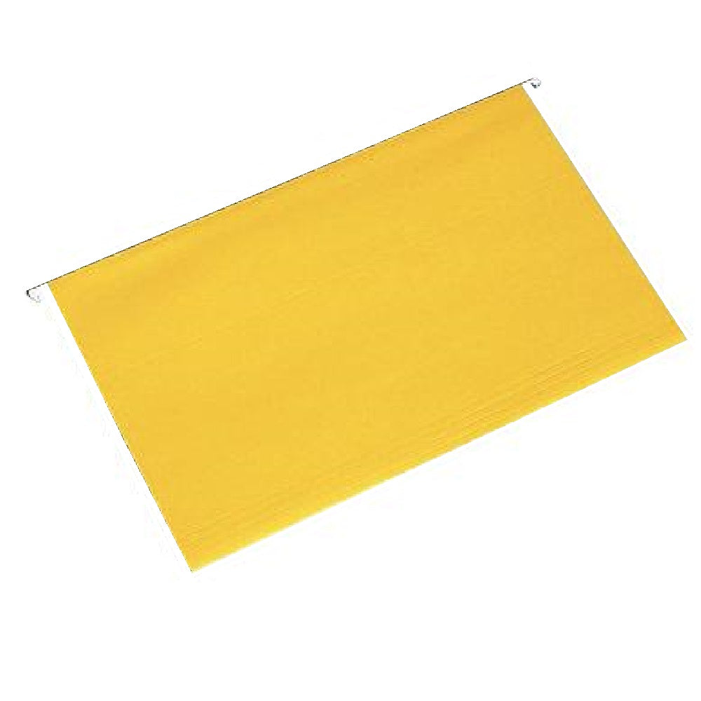 HANGING FOLDER, FILE, LEGAL, 1/5 CUT TABS, RECYCLED, YELLOW