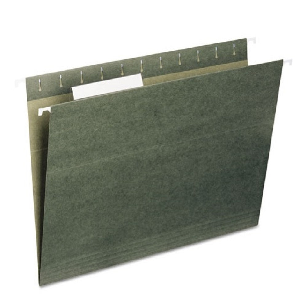 HANGING FILE FOLDER, LETTER SIZE, 1/5 CUT TOP TABS, GREEN