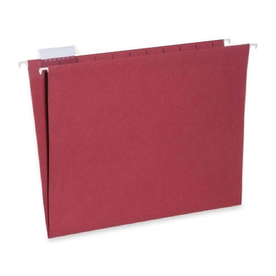 HANGING FILE FOLDER, LETTER SIZE, 1/5 TAB, RED