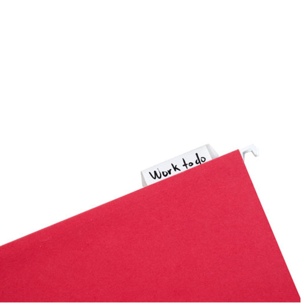 HANGING FILE FOLDER, LETTER SIZE, 1/5 TAB, RED