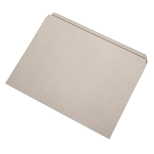 STRAIGHT CUT FILE FOLDERS, STRAIGHT TAB, LETTER SIZE, GRAY - 100/BOX