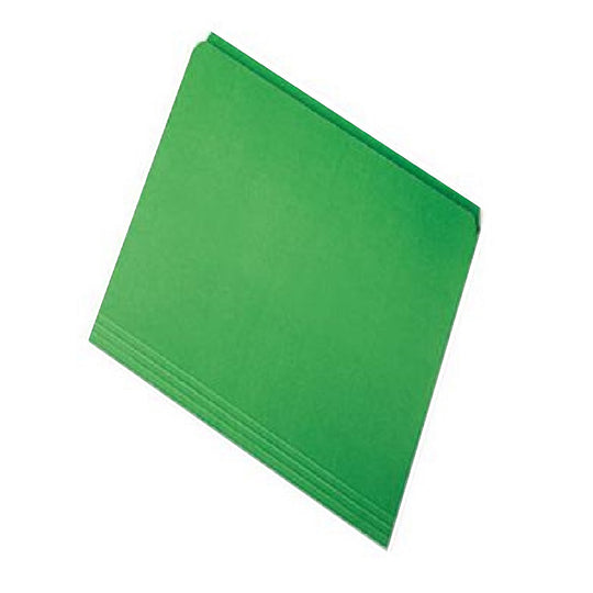 STRAIGHT CUT FILE FOLDERS, STRAIGHT TAB, LETTER SIZE, GREEN