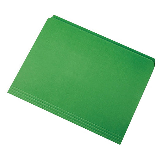 STRAIGHT CUT FILE FOLDERS, STRAIGHT TAB, LETTER SIZE, GREEN