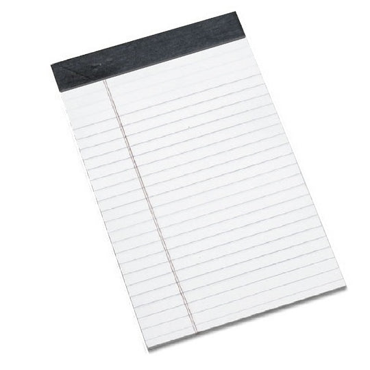 LEGAL RULED PAD, PERFORATED, WHITE