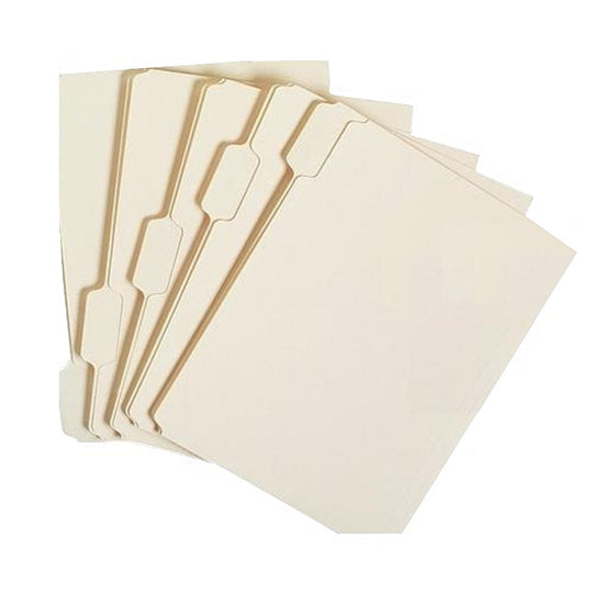 MANILA LETTER 1/5 CUT FILE FOLDER, 100-BOX