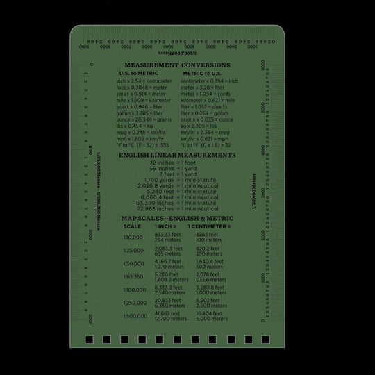 RITE N RAIN NOTEBOOK 4X6 - GREEN