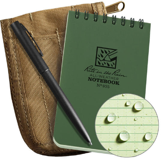 RITE N RAIN, NOTEBOOK/PEN KIT, GREEN KT