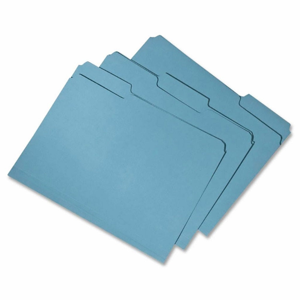 TOP TAB FILE FOLDER, LETTER, DOUBLE PLY, BLUE