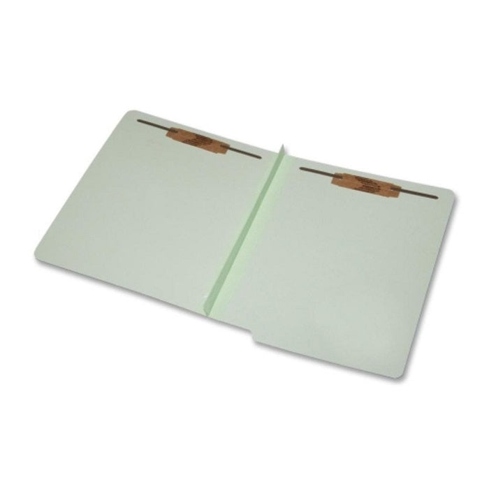 TWO-PART END TAB CLASSIFICATION FOLDERS, LETTER, LT GREEN BX