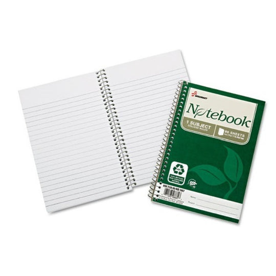 RECYCLED NOTEBOOK, COLLEGE RULE, WHITE