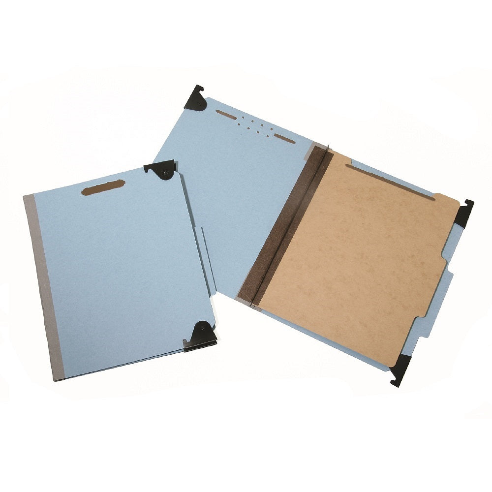 HANGING CLASSIFICATION FILE FOLDERS, LEGAL, 1-DIVIDER, 4-FASTENERS, LT BLUE BX