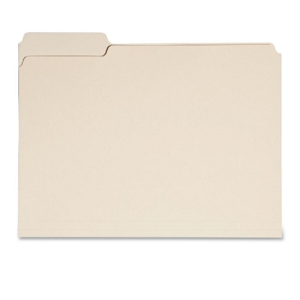 SINGLE TAB FILE FOLDERS, 1/3-CUT TABS, POSITION 1, LETTER SIZE, MANILA, 100/BOX