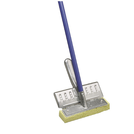 CELLULOSE SPONGE MOP W/46" BLUE WOOD HANDLE  6/BX