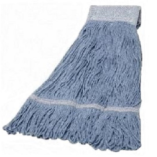 INHIBITOR WET MOP HEAD, ANTI-MICROBIAL, LOOPED END - BLUE