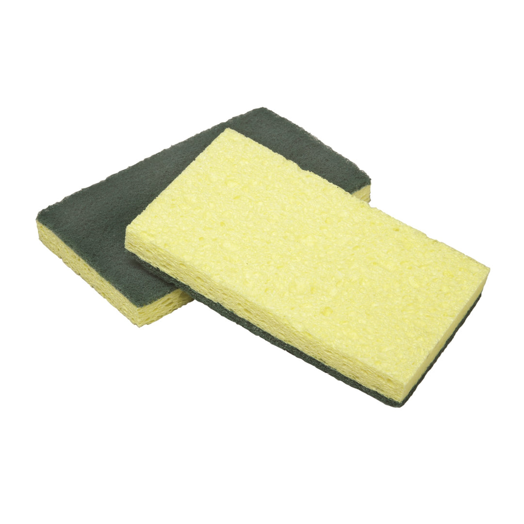 7920015664130 CELLULOSE SCRUBBER SPONGE, YELLOW/GREEN, 3-PK CS